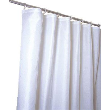 Simple White Nylon Shower Curtain/liner